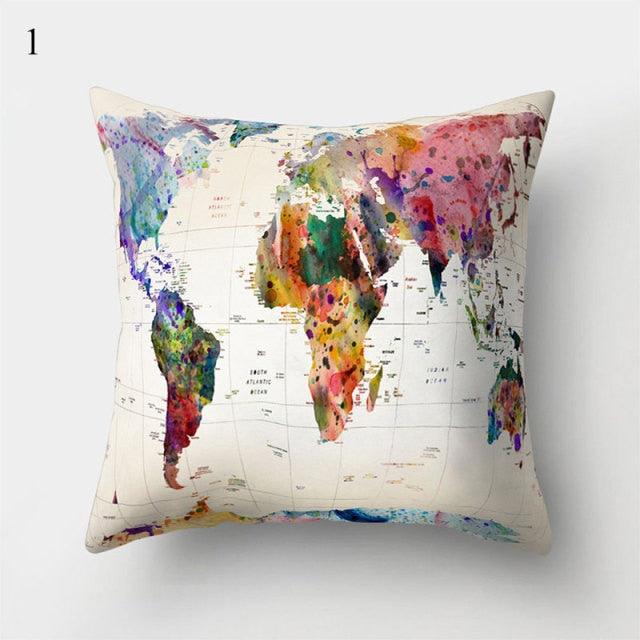 Vintage Art Pillow Print Cushion Cover Sofa Living Room Throw Pillow Covers Blue And Gold Modern Decorative Cushion Covers Charming Decrative Pillowcases