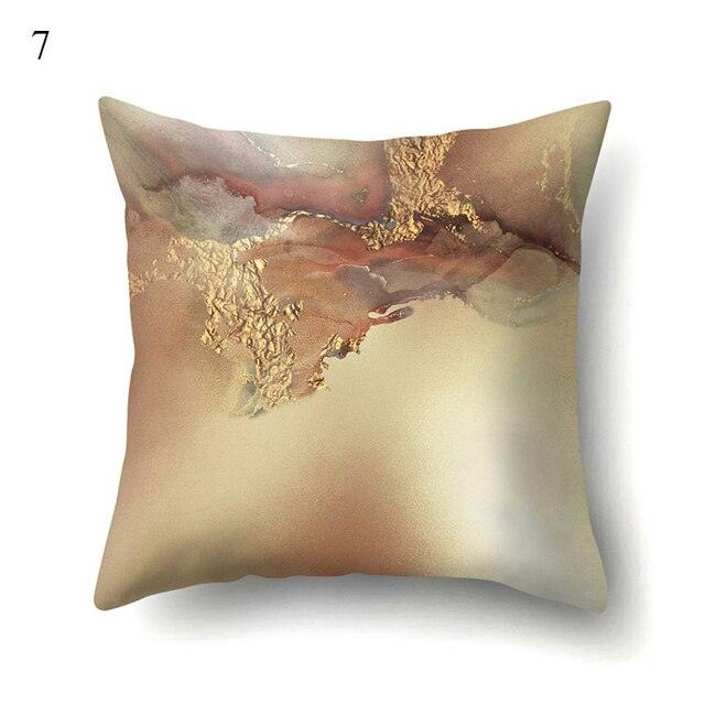 Vintage Art Pillow Print Cushion Cover Sofa Living Room Throw Pillow Covers Blue And Gold Modern Decorative Cushion Covers Charming Decrative Pillowcases