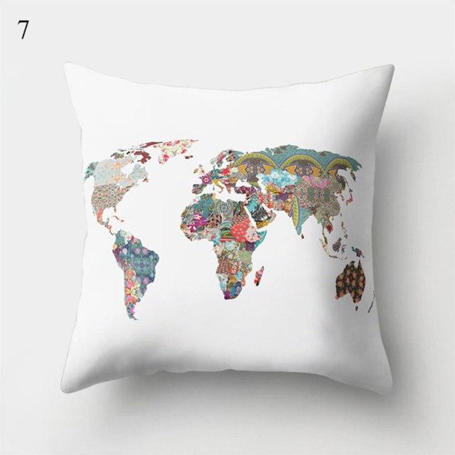 Vintage Art Pillow Print Cushion Cover Sofa Living Room Throw Pillow Covers Blue And Gold Modern Decorative Cushion Covers Charming Decrative Pillowcases