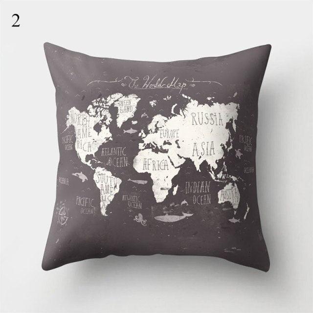 Vintage Art Pillow Print Cushion Cover Sofa Living Room Throw Pillow Covers Blue And Gold Modern Decorative Cushion Covers Charming Decrative Pillowcases