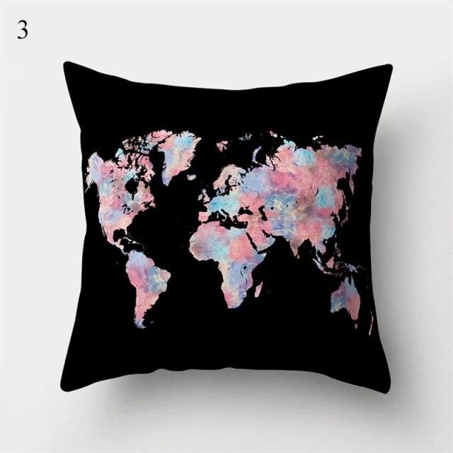 Vintage Art Pillow Print Cushion Cover Sofa Living Room Throw Pillow Covers Blue And Gold Modern Decorative Cushion Covers Charming Decrative Pillowcases