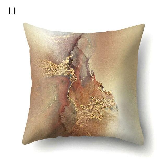 Vintage Art Pillow Print Cushion Cover Sofa Living Room Throw Pillow Covers Blue And Gold Modern Decorative Cushion Covers Charming Decrative Pillowcases