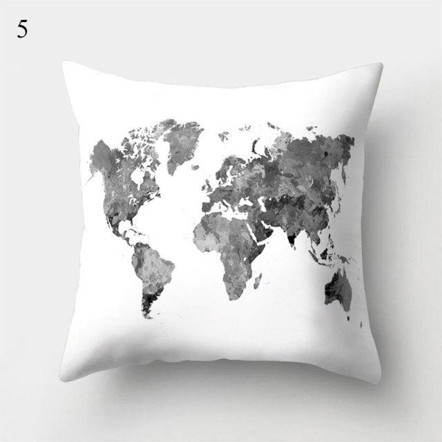Vintage Art Pillow Print Cushion Cover Sofa Living Room Throw Pillow Covers Blue And Gold Modern Decorative Cushion Covers Charming Decrative Pillowcases
